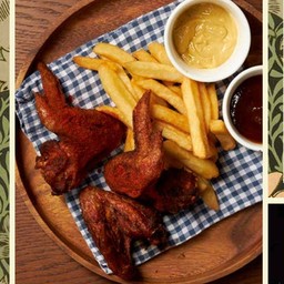 3 Paprika Chicken Wings with French Fried