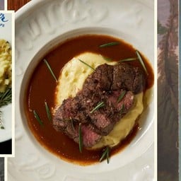 Grilled Ebony Prime Australian with Mash Fresh Cream Shiraz Gravy