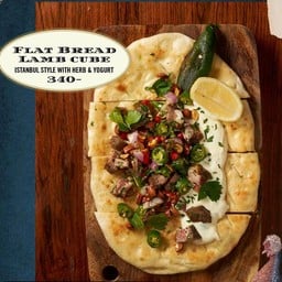 Flat Bread Lamb Cube Istanbul Style  with Herb Yogury