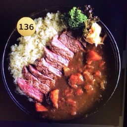 136.ข้าวแกงกะหรี่เนื้อวากิว