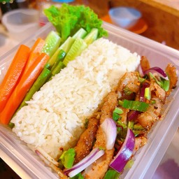 Steamed Rice with Waterfall Pork