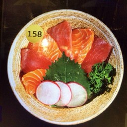 158.ข้าวหน้าแซลมอน+ทูน่า