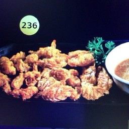236.คางกุ้งทอด+น้ำจิ้มซีฟู้ด