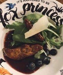 Foie Gras Salad with Raspberry Sauce