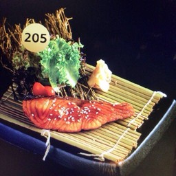 205.ปลาแซลมอนย่างซอสเทอริยากิ