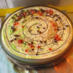 วานิลลา+สังขยาใบเตย+ลูกเกด+เจลลี่+เรนโบว์+ช็อกชิพ