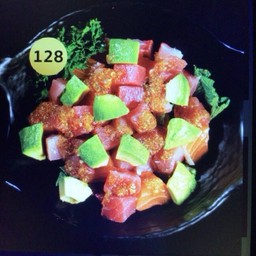 128.ยำปลารวมอโวคาโด้