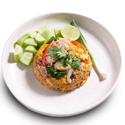 ข้าวผัดโบราณสันคอหมู