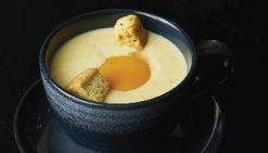 Childhood Corn Soup with Onsen Egg
