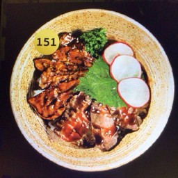 151.ข้าวหน้าเนื้อวากิว+ตับห่าน