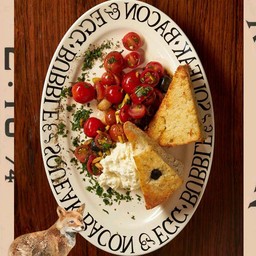 Whipped Ricotta + Tomato + Pistachio + Black Olive + Rosted Garlic + Foccacia