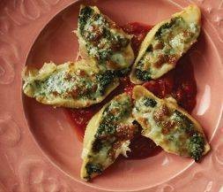 Conchiglie Stuffed Ricotta & Spinach