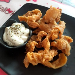 ไก่ทอดซอสซาวครีม (ไก่คลุกแป้งทำเอง)