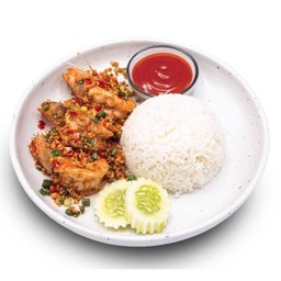ข้าวกุ้งผัดพริกเกลือ