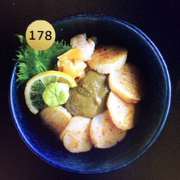 178.ข้าวหน้าหอยเซลล์ย่าง+มันปู