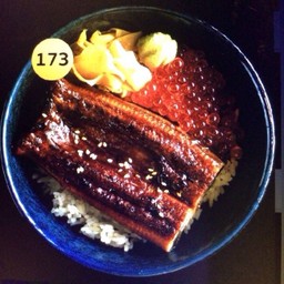 173.ข้าวหน้าปลาไหลย่าง+ไข่ปลาแซลมอน