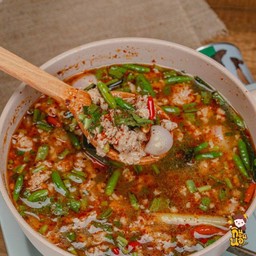 ต้มแซ่บหมูสับ+เห็ด