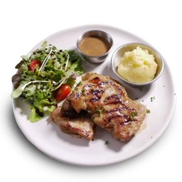 สเต็กไก่ย่าง ซอสพริกไทยดำ