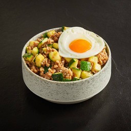 ข้าวหน้าหมูผัดซูกินี Zucchini Pork Rice
