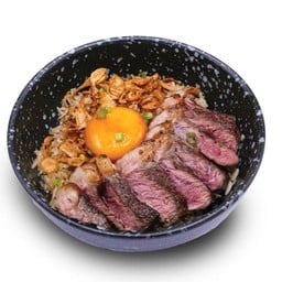 ข้าวหน้าเนื้อพิคานย่า ไข่ดองโชยุ