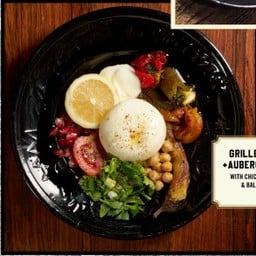 Grilled Capsicum + Aubergine + Burrata