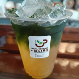 ชาเขียวน้ำผึ้งมะนาวเย็น