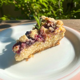 บูลเบอร์รี่ครัมเบิ้ลชีสเค้ก