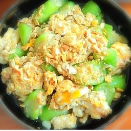 อร่อยยกนิ้ว - บวบ บวบ บวบคั่วไข่กระเทียม