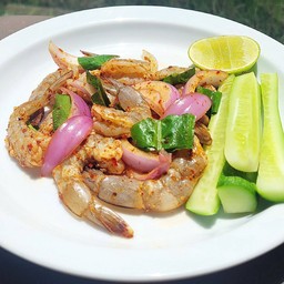 ลาบกุ้งสด
