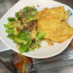 ผัดผักตามใจแบบเลือกเนื้อสัตว์/炒蔬菜和肉/Stir-fried vegetable with meat