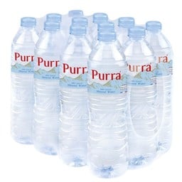 [ 12 ขวด ] น้ำแร่ เพอร่า 600 มล. Purra Mineral Water 600 ml
