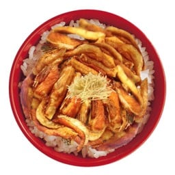 อร่อยยกนิ้ว - ข้าวหน้า ท้องแซลมอน ทอดน้ำปลา