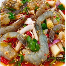 ยำไหลบัว กุ้งสด
