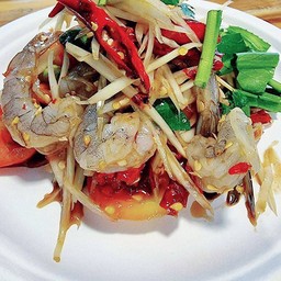 ตำกุ้งสด