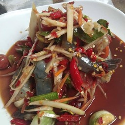 ส้มตำปูปลาร้าหอยดองกุ้งสด