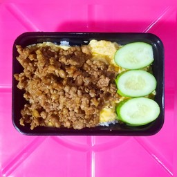 หมูสับซีอิ้ว+ไข่ข้น