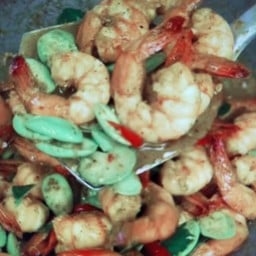 พริกแกงสะตอกุ้งเป็นกับ