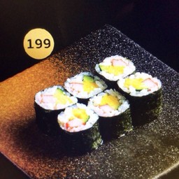 199.ข้าวห่อสาหร่ายปูอัด+ไข่หวาน+แตงกวามากิ