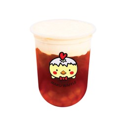 ชาดำเพิ่มไข่มุกบุก+วิปชีส