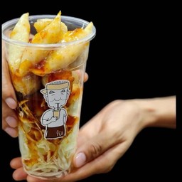 Bf9G ลูกชิ้นรวมทอด (แก้ว) 15ลูก Fried Mixed Meatballs(Glass)