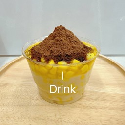 ข้าวโพดอบเนยโรยด้วยผงโอวัลตินภูเขาไฟ