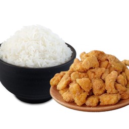 ไก่ป๊อป100g+ข้าวสวย200g