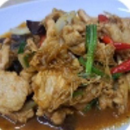 ข้าวไก่ผัดขิง