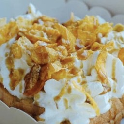 ปังปิ้งแผ่น-วิปครีมคอนเฟลคคาราเมล