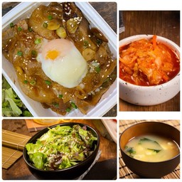 เซตข้าวหน้าหมูย่างสไตล์ญี่ปุ่น - ขนาดปกติ Grilled Pork Rice Bowl Set - Normal size