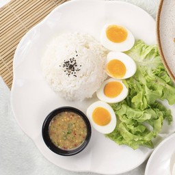 ข้าวไข่ต้ม 2ฟอง