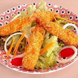 สลัดกุ้งทอด
