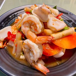 ตำไหลบัวกุ้งสุกปลาร้า