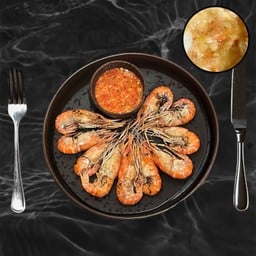 กุ้งเผาครึ่งกิโล
