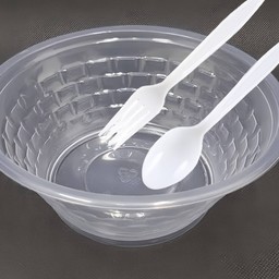 ถ้วย+ช้อนส้อมพลาสติก